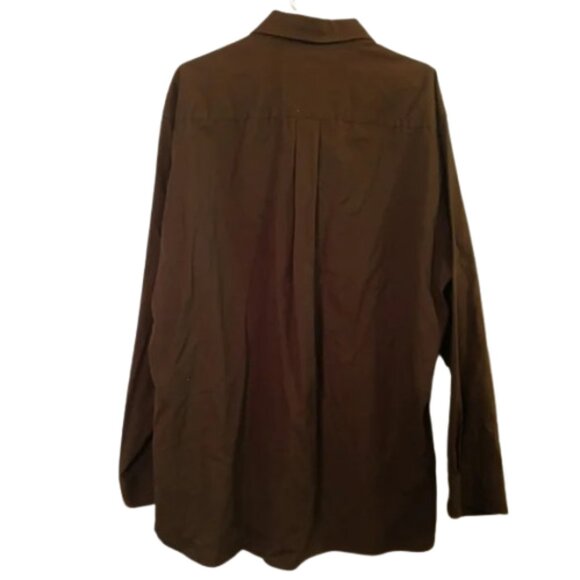 Tommy Hilfiger Men's Dark Brown Casual Button Down Shirt Size XL - Picture 6 of 6